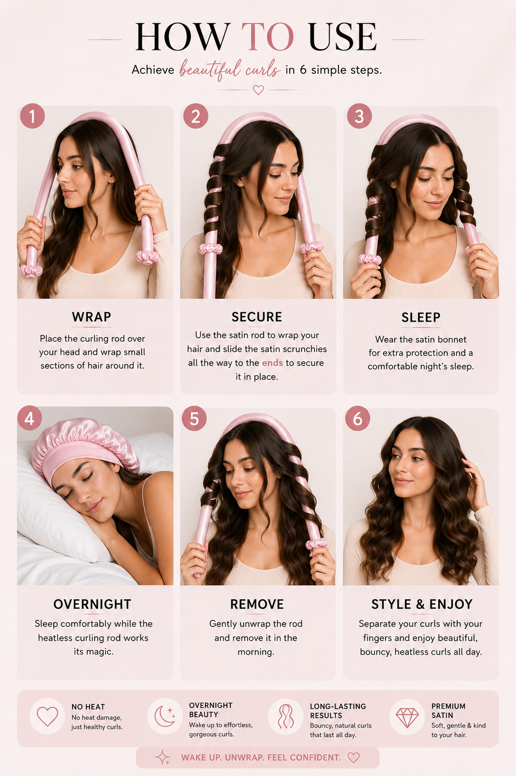 GlamoraStudio™ Heatless Curl Set