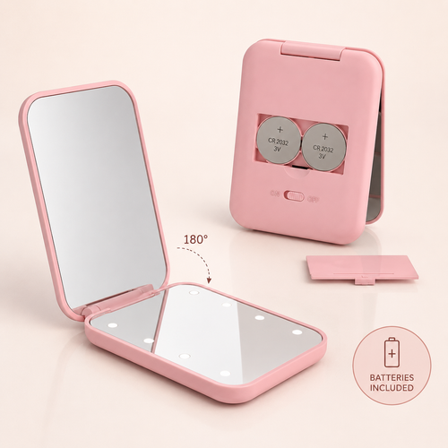 GlamoraStudio™ LED Pocket Mirror